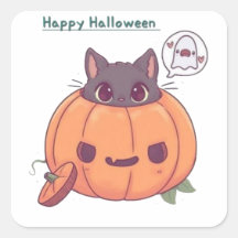 Gato em Adesivo de Halloween de Abóbora 🎃🐱 | Cut