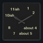 Quadrado Geek Uber legal - Relógio preto de um só pinto 3<br><div class="desc">Geek Uber legal - Relógio preto de um só pinto 3 - projetado por CricketDiane Art e Design 2013</div>