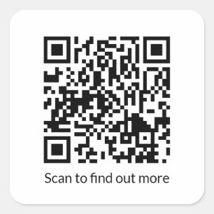 Quadrado Gerador de código QR personalizado URL adesivo qua