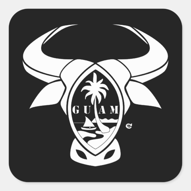 Quadrado Guam Seal Cariou adesivo Sq-Lg (Frente)