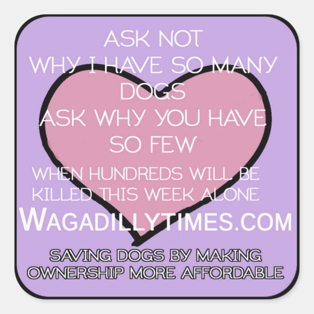 Quadrado Guardar adesivo de cães (Frente)