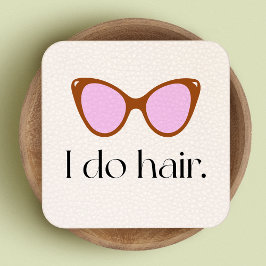 Quadrado Hair Stylist Retro Sunvidles Cartão de visita quad