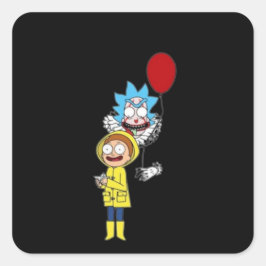 Quadrado halloween adesivo Rick and Morty