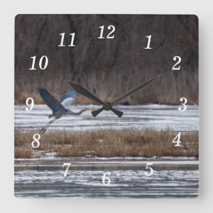 Quadrado Heron Tire O Relógio Da Parede