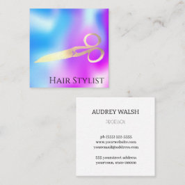 Quadrado Holographic simplesmente cartão de visita quadrada