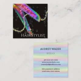 Quadrado Holographic simplesmente cartão de visita quadrada