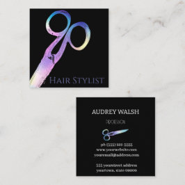 Quadrado Holographic simplesmente cartão de visita quadrada