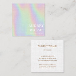 Quadrado Holographic simplesmente cartão de visita quadrada