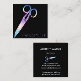 Quadrado Holographic simplesmente cartão de visita quadrada