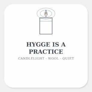 Quadrado Hygge É uma Prática — Adesivo de Inverno