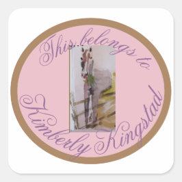 Quadrado isto pertence ao adesivo oval