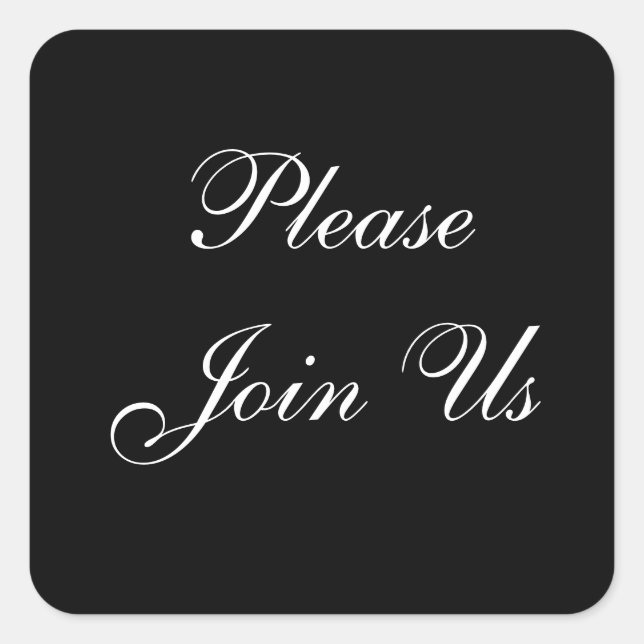 Quadrado Junte-se ao adesivo de envelopes (Frente)