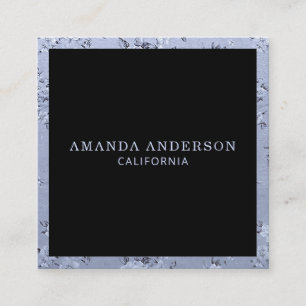 Quadrado Lavanda Floral Elegante  Cartão de visita