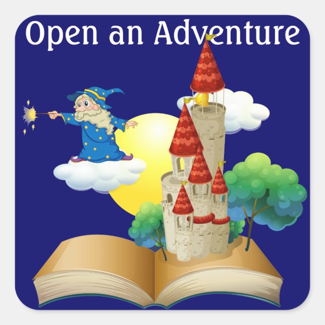 Quadrado Leitura - Adesivo de literacia - SRF (Frente)