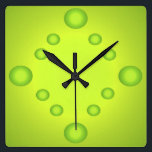 Quadrado Limão de Arte Pop incomum Suns Relógio Verde 4<br><div class="desc">Limão de Arte Pop incomum Suns Relógio Verde 4 - CricketDiane Art e Design de 2014</div>