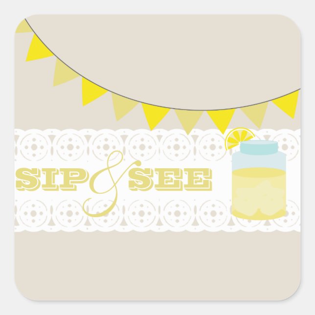 Quadrado Limonada E Vejam O Adesivo (Frente)