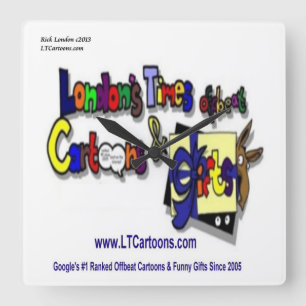 Quadrado Logotipo de Cartoon do Lonon Times - Relógio de Pa