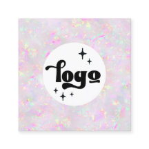 logotipo do cartão de visita mineral opal pastel