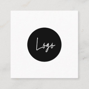 Quadrado Logotipo personalizado simples cartão de visita de