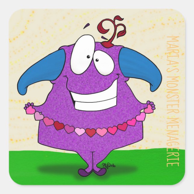 Quadrado Lulu, adesivo (Frente)