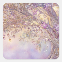 Quadrado Luminoso da Floresta Adesivo