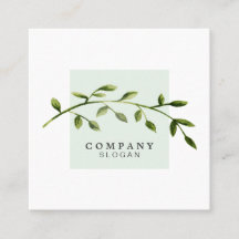 Luz da folha da aguarela - cartão de visita