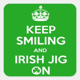 Quadrado Mantenha Calma o adesivo do slogan irlandês para d