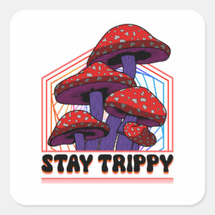 Quadrado Mantenha o adesivo Trippy