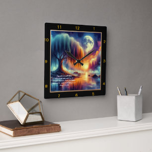 Quadrado Marca 11:24 Relógio de Orações: Acredite e Receba