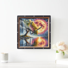 Quadrado Marca 11:24 Relógio Devocional: Script Personaliza