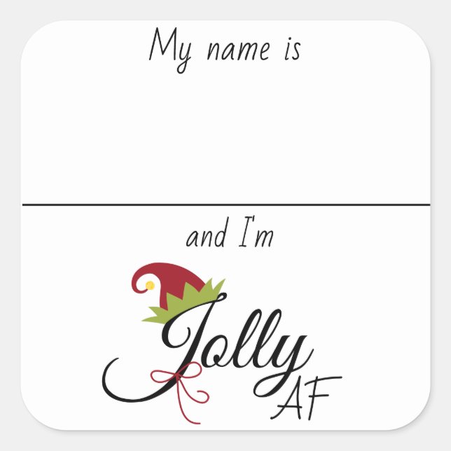 Quadrado Marcador de Adesivo de Bebida Nome Dito Engraçado  (Frente)