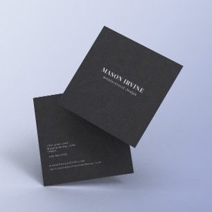 Quadrado Masculina Elegância Cartão de visita