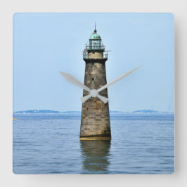 Quadrado Massa do farol da borda do Minots. Relógio de Pare