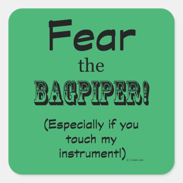 Quadrado Medo do adesivo da praça da saqueira (Frente)