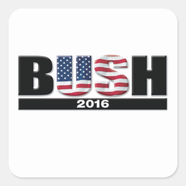 Quadrado Melhor adesivo Bush 2016 (Frente)