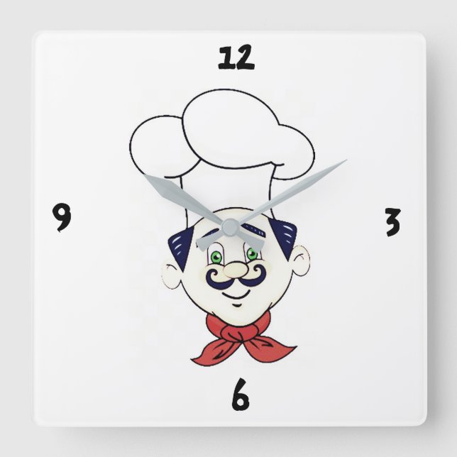 QUADRADO **MEU CHEF FAVORITO** RELÓGIO (Frente)