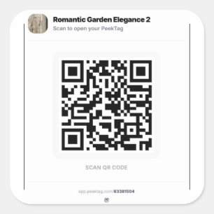 Quadrado Modelo de Adesivo QR PeekTag