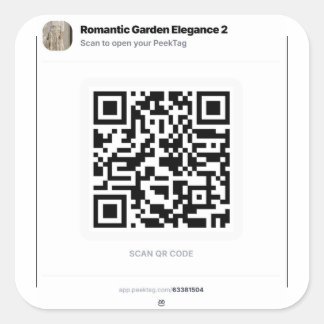 Quadrado Modelo de Adesivo QR PeekTag