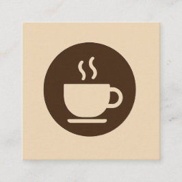Quadrado ☕ moderno café Compre lealdade e Cartão de visita
