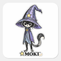 MOKI™ | Adesivo de Personagem Original do Gato Mág