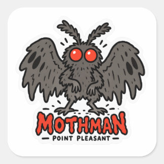 Quadrado Mothman Point Pleasant WV Críptido Adesivo