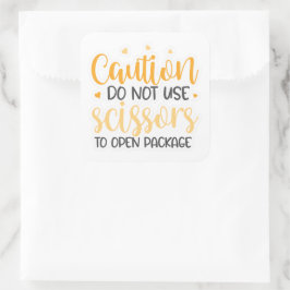 Quadrado Não utilize o adesivo da tesoura