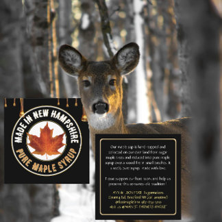 Quadrado Nome do Estado CARTÃO DE VISITA XAROPE MAPLE com g