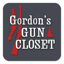 O adesivo do Gordon's Gun Closet