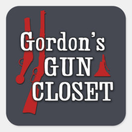 Quadrado O adesivo do Gordon's Gun Closet