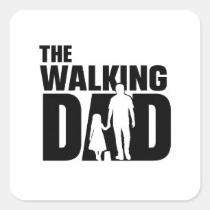 Quadrado O Adesivo Pai e Filha The Walking Dad
