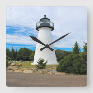Quadrado O Farol Ponto de Ned, Relógio de Muro de Massachu