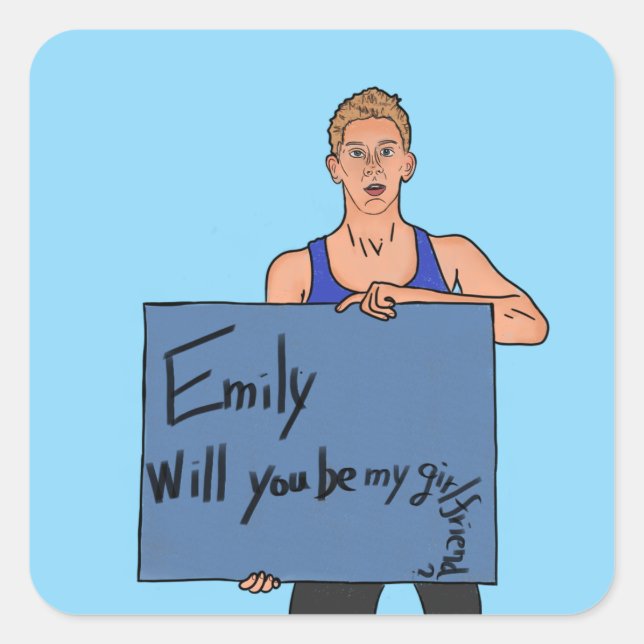 Quadrado O Próximo Passo Eldon Segurando o adesivo (Frente)