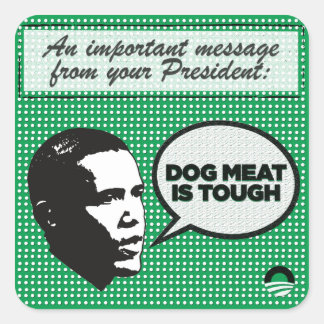 Quadrado Obama Leadership Series - Adesivo Duro de Carne Ca