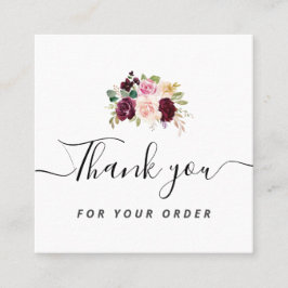 Quadrado Obrigado, script cartão de visita